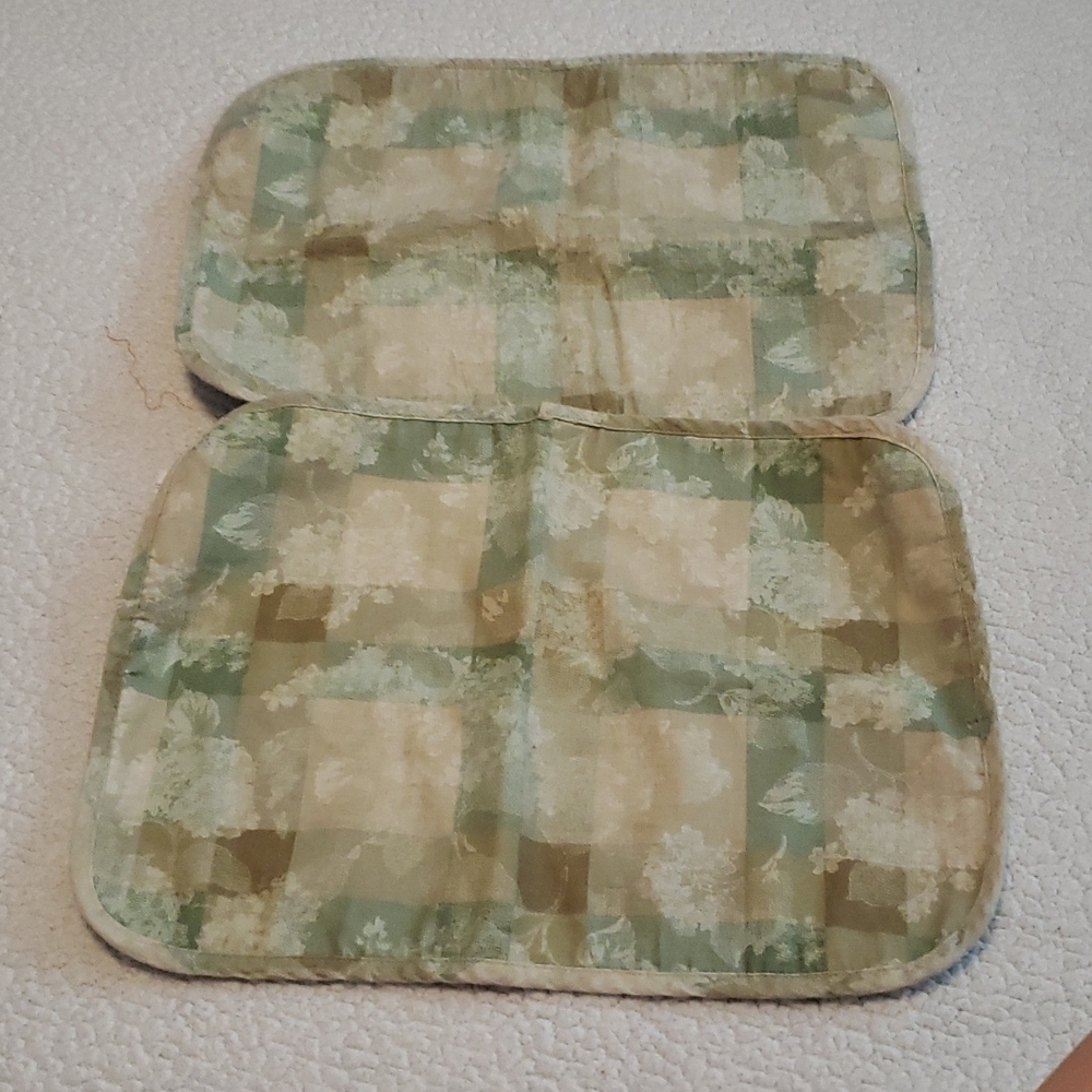 Vintage Y2K Marth Stewart plaid floral place mates - Picture 2 of 5
